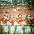 Biserica de lemn din Bulgari - Pilda celor zece fecioare (detaliu) 