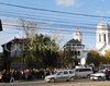 Pelerini la biserica Sfantul Mina Vergu din Bucuresti