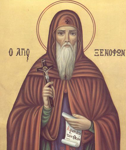 Sfantul Xenofont, sotia sa, Maria, si fiii lor Arcadie si Ioan